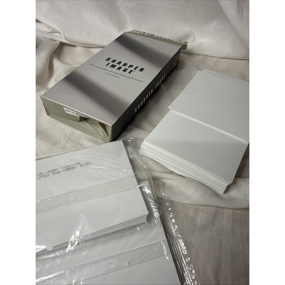 Sharper Image Smart Phone Photo Printer Paper Multiple Refill Packs Open Box